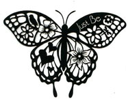 Blooming Butterfly Silhouette - Click Image to Close