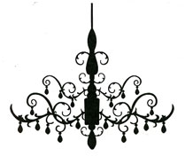 Chandelier BLACK - Click Image to Close