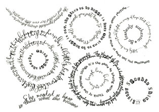 Circular Writing A3 collage paper - Click Image to Close