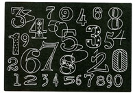 Numbers background stamp
