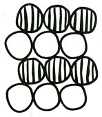 Zebra Circles stamp